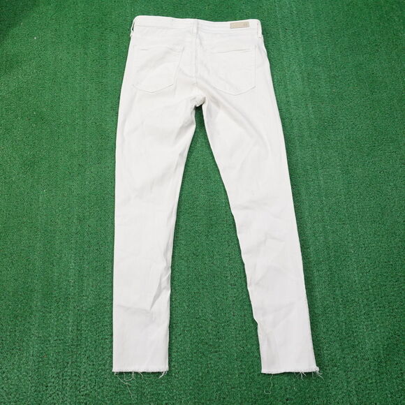 ADRIANO GOLDSCHMIED THE MIDDI ANKLE WHITE DENIM JEANS WOMENS SZ 28 28R - Picture 6 of 15